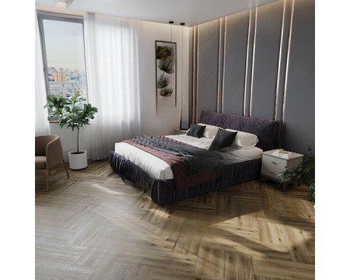 Плитка кварцвиниловая Natisston Rubis Kvitegga замковая 2,25 кв.м 3,5 мм с микрофаской художественная