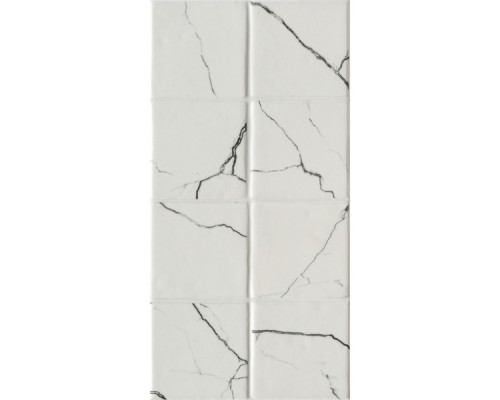 Плитка облицовочная Lavelly Skandi Marble Mosaic белая рельеф 400x200x8 мм