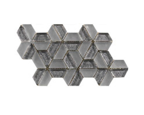Мозаика стеклянная EVOKE Form Silver 25,7x14,8x0,95 см