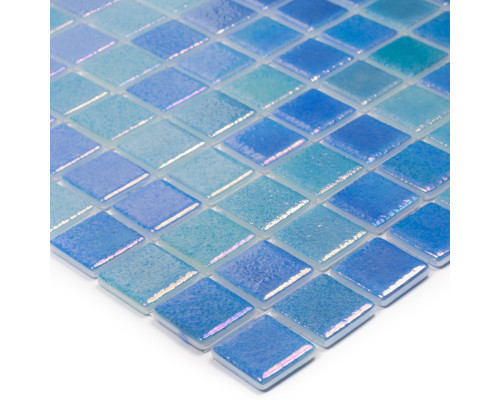Стеклянная мозаика Shell MIX BLUE 551/552