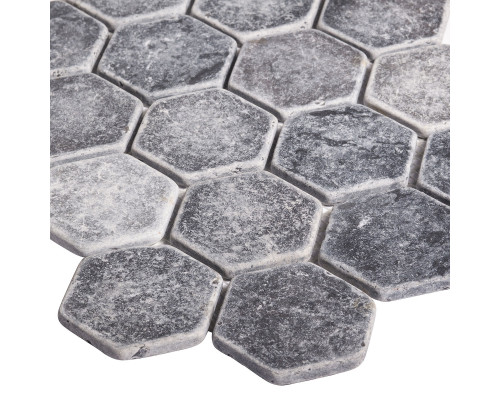 Мозаика, нат. мрамор Hex HEXAGON VBs TUMBLED 64x74
