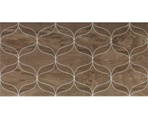 Ethereal Soft Brown Geometric Décor Glossy 30x60 K927943