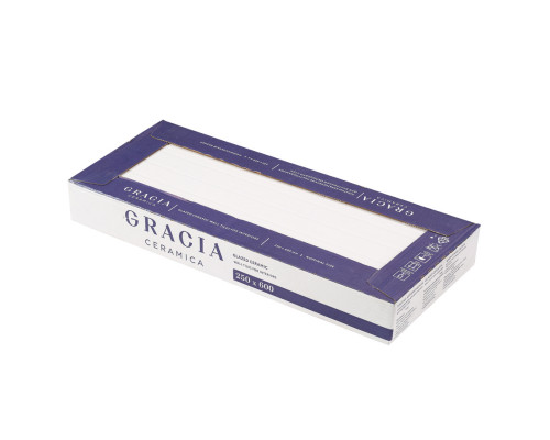 Плитка облицовочная Gracia Ceramica Bianca белый 01 600x250x9 мм