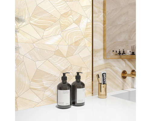 Плитка декор New Trend Venice светло-бежевая 600x300x9 мм