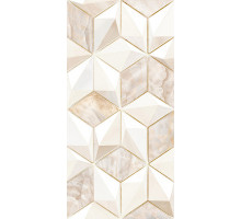 Плитка декор Alma Ceramica Nevada геометрия бежевая 500x249x7,5 мм