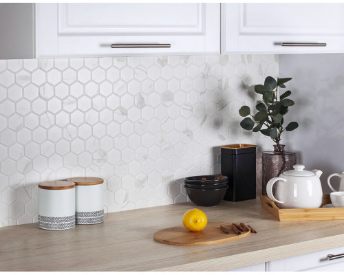 Керамическая мозаика Geometry Hexagon Small Carrara Matt 51x59