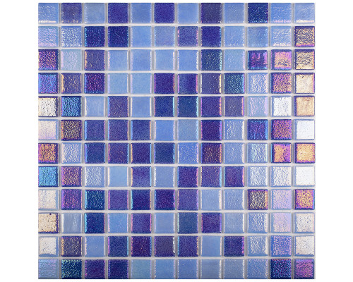 Стеклянная мозаика Shell MIX DEEP BLUE 552/555