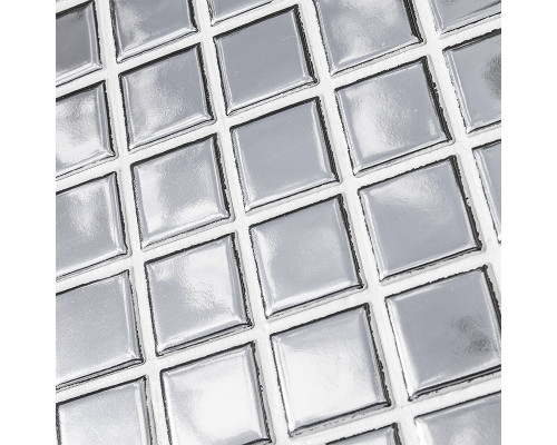 Керамическая мозаика Metal Silver Glossy 25x25