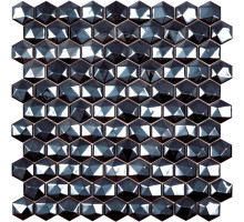 Стеклянная мозаика Hexagon DIAMOND 358D BLACK