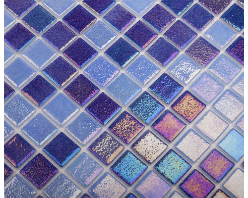 Стеклянная мозаика Shell MIX DEEP BLUE 552/555