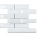 Керамическая мозаика Brick & Metro Metro White Glossy 45x145