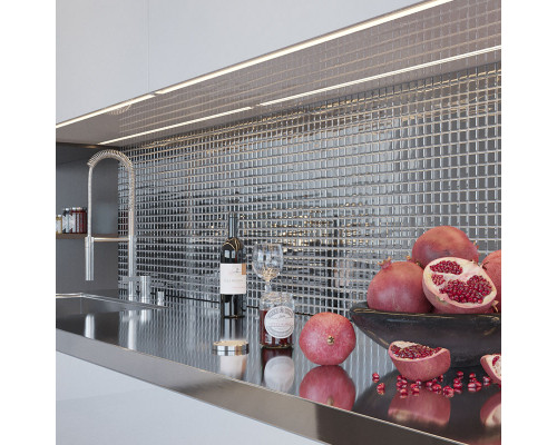 Керамическая мозаика Metal Silver Glossy 25x25