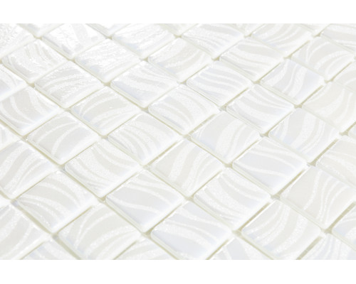 Стеклянная мозаика Glitter 7802 Glitter White 25x25