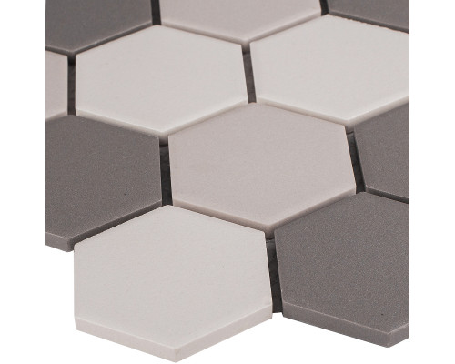 Противоскользящая мозаика  Non-Slip Hexagon Grey Mix Antislip 51x59