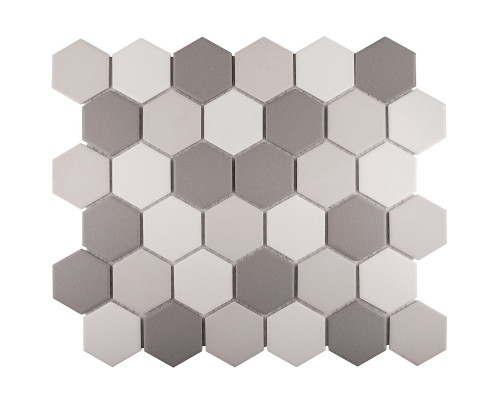 Противоскользящая мозаика  Non-Slip Hexagon Grey Mix Antislip 51x59