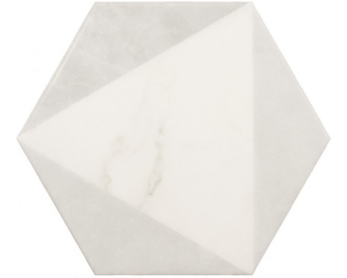 Плитка керамическая напольная CARRARA Hexagon Peak 17,5x20 см