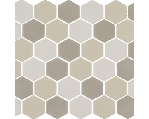 Мозаика Starmosaic Hexagon small LB Mix Antid бежевая керамическая 325х282х6 мм