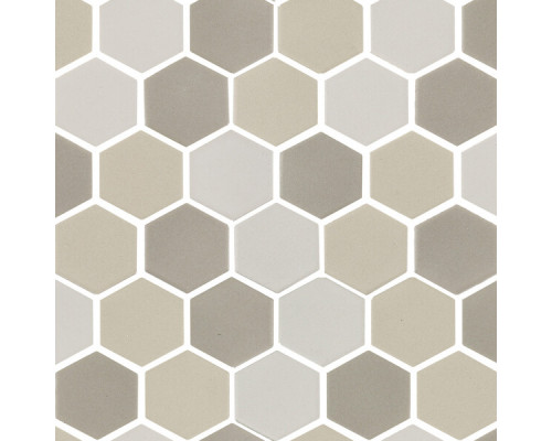 Мозаика Starmosaic Hexagon small LB Mix Antid бежевая керамическая 325х282х6 мм