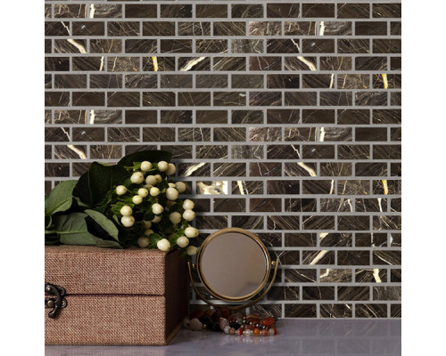 Мозаика Mir Mosaic Natural London коричневая из натурального камня 305х305х7 мм глянцевая