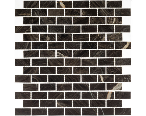 Мозаика Mir Mosaic Natural London коричневая из натурального камня 305х305х7 мм глянцевая