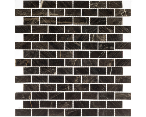 Мозаика Mir Mosaic Natural London коричневая из натурального камня 305х305х7 мм глянцевая
