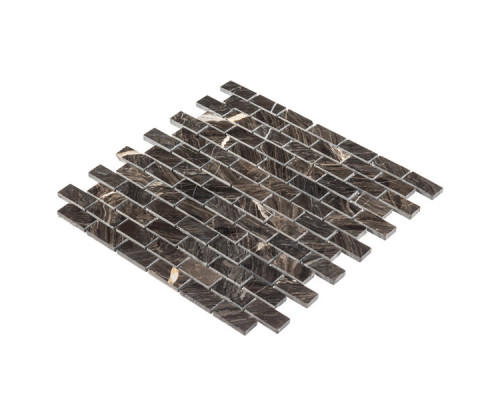 Мозаика Mir Mosaic Natural London коричневая из натурального камня 305х305х7 мм глянцевая