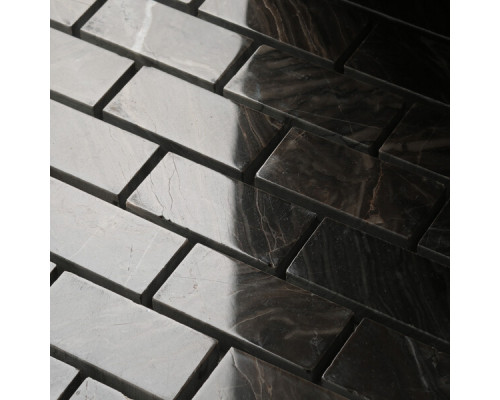 Мозаика Mir Mosaic Natural London коричневая из натурального камня 305х305х7 мм глянцевая