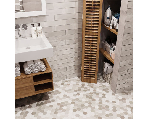 Мозаика Starmosaic Hexagon small LB Mix Antid бежевая керамическая 325х282х6 мм