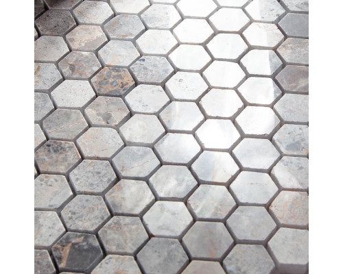 Мозаика, нат. мрамор Hex HEXAGON VLgP 23x23