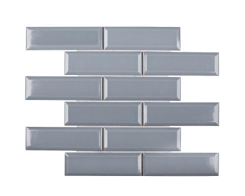 Керамическая мозаика Brick & Metro Metro Bluish-Grey Glossy 45x145