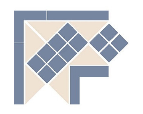Угол керамический Corner LISBON with 1 strip (Tr.16, Dots 11, Strips 11) 21,5х21,5х15 см