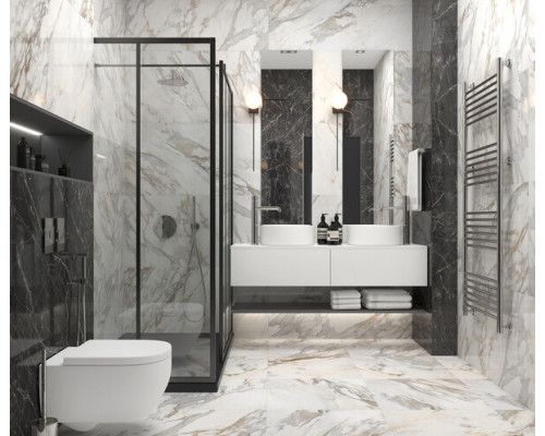 Керамогранит Laparet Calacatta Roma белый полированный 1200х600х9 мм