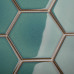 Керамическая мозаика Geometry Hexagon big Green Glossy 95x110