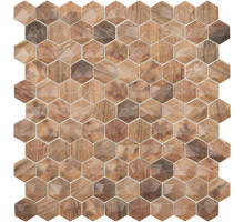 Стеклянная мозаика Hexagon WOODS 4700D