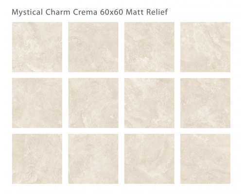 Керамогранит матовый Relief 60x60 MYSTICAL CHARM CREMA 60x60 MATT RELIEF