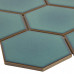 Керамическая мозаика Geometry Hexagon big Green Glossy 95x110