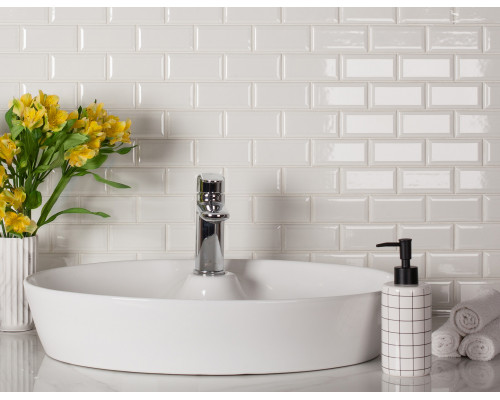 Керамическая мозаика Brick & Metro Metro White Glossy 45x95