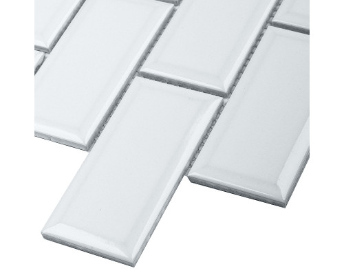 Керамическая мозаика Brick & Metro Metro White Glossy 45x95
