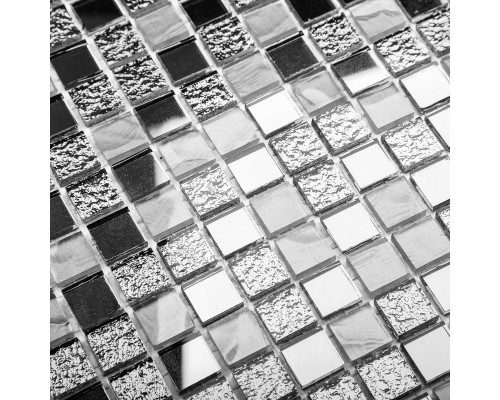 Стеклянная мозаика Metal Mix Inox 15x15