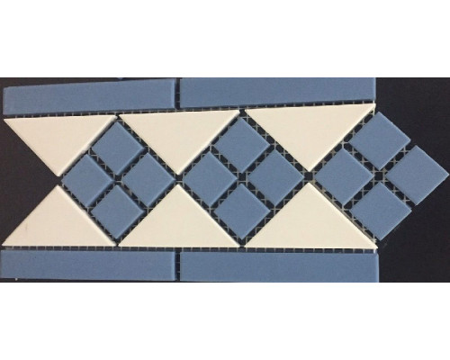 Бордюр керамический Border LISBON with 1 strip (Tr.16, Dots 11, Strips 11) 28х15 см