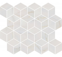 T01714003 Декор Греппи белый мозаичный глянцевый 45х37,5